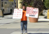 Protest against the Federal Reserve during event with Chairman Ben Bernanke